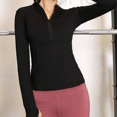 구디프 여성용 봄색감 라인 집업 런닝복 헬스복 요가복