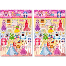 STUDIO EIGHT Studio 8可愛流行女孩童話王國大閃亮貼紙 2入, 混合顏色