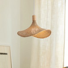 히트조명 오스틴 라탄 1등 펜던트 조명 지름 61.5cm D60049C, 베이지