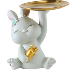 AM Life 微笑兔子鑰匙托盤 薄荷綠, 1個