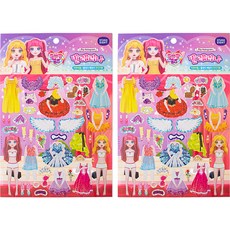 STUDIO EIGHT 可愛流行女孩芭蕾舞演員鐳射貼紙 2入, 混合顏色
