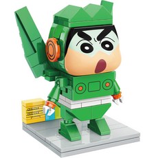 KEEPPLAY 奇妙積木 蠟筆小新 DIY 奈米積木玩具 K20609, 小新鋼彈機器人