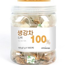 wooriga. 薑茶茶包, 100入, 1個, 1g