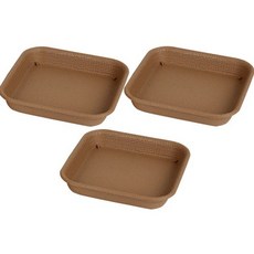 가든 사각 화분받침, 브라운, 3개