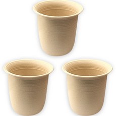 문일케미칼 가든 원형 화분, 베이지, 3개