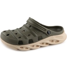 Dangolbeuro 男士超輕量科技增高EVA拖鞋, 卡其色, 260