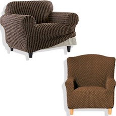 소파스킨스 골든 1인용 소파커버 + 세비야 1인용 소파커버 세트, 엔틱브라운(골든), 엔틱브라운(세비야), 1개