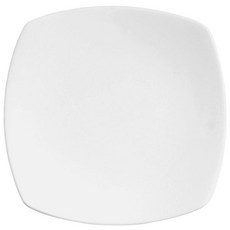 骨瓷方形盤, 白色, 1個