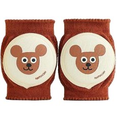 MOUMOUCHOU 兒童學步蹣跚護膝, 棕熊, 2p