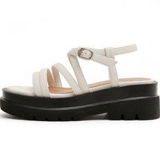 MAC MOC 女款Blaze涼鞋 6cm, 250, 象牙白