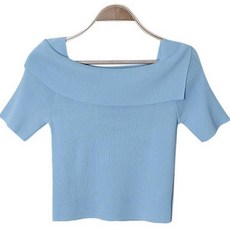 린다샵 여성용 훅짜나 무지 니트 반팔 오프숄더 cpnt4499k34
