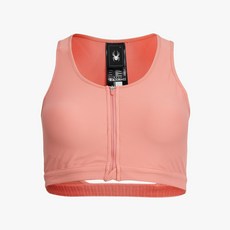 SPYDER 女性訓練中央拉鍊運動內衣上衣