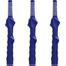 soonZAM 運動高爾夫自助更換橡膠握把 14.73mm 3入, 藍色