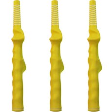 순잠 스포츠 골프 셀프교체 고무 핸드그립 14.73mm 3p, 옐로우