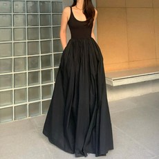 비비에모 키리엠 섹시 나시 롱 블런 원피스 03445