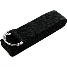 요가 스트레칭 코튼 벨트, 블랙