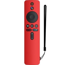 GRAYCO 小米TV 4K彩色全包覆遙控器保護套 紅色+手腕繩, 單品