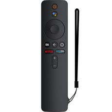 GRAYCO 小米TV 4K彩色全包覆遙控器保護套 黑色+手腕繩, 單品