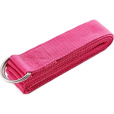 瑜珈伸展棉質腰帶, 深粉色