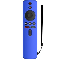 GRAYCO 小米TV 4K彩色全包覆遙控器保護套 藍色+手腕繩, 單品