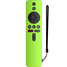 GRAYCO 小米TV 4K彩色全包覆遙控器保護套 綠色 夜光款+手腕繩, 單品