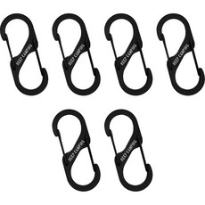 KEEP CAMPING S型字樣登山扣, 黑色