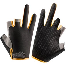 Withworks 3指開口防滑釣魚手套 雙手穿戴, 橘色