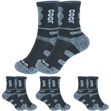 戶外登山中筒襪 HP451 4雙, 黑色