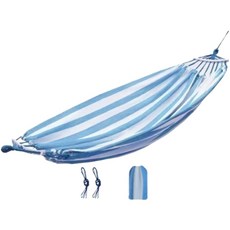 리디어스 캠핑 해먹 + 전복방지 나무막대 세트, 블루