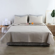 ASweetDay Daven 純棉鋪棉兩用被墊, 米色