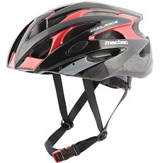 macbac Pelé Sports自行車安全帽 Cool Race 12, 黑色 紅色 銀色