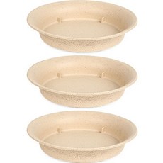 花園圓形花盆底盤 3入, 米色, 3個