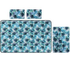 Bell 冰墊 4種組 特大型1個+中型1個+枕頭2個, 海軍藍, 涼墊 XL+涼墊 M+涼枕墊 2入