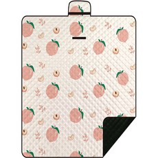 意絲丹 菱形絎縫防水戶外野餐墊 水蜜桃款, 混色