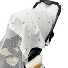 BlackCherry 嬰兒車多用途純棉蕾絲罩, 橄欖, 1個