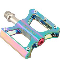 Pele Sports 鋁鈦車軸 20 自行車踏板 ALNC-410DK, 1個, rainbow