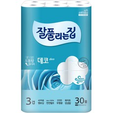 잘풀리는집 데코 3겹 화장지 30m, 30개입, 1개