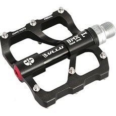 VLLU SPORTS 鋁合金鉻鉬鋼軸心 20 自行車踏板 ALNC-1070, 黑色, 1個