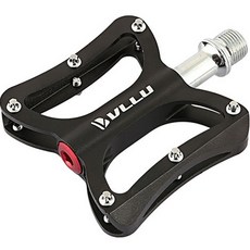 VLLU Pelle Sports 鋁合金鉻鉬合金軸心 20 自行車腳踏板 ALNC-412, 黑色, 1個