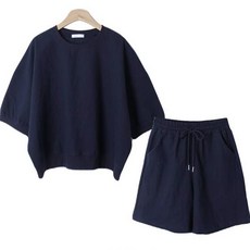 Lindashop 女款 Granty + 運動棉質素色基本款長褲套裝 cpset2685k34