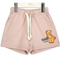 nykids 幼兒款Teddy Island側邊開衩鬆緊帶短褲 T063