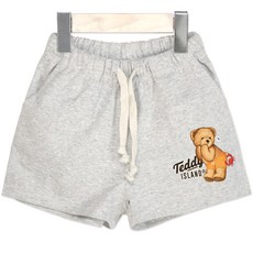 nykids 幼兒款Teddy Island側邊開衩鬆緊帶短褲 T063