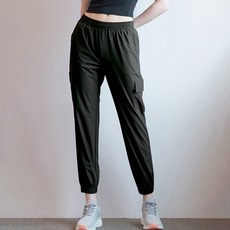 韓國 DURAN 女款 I-shark 外口袋工裝束口褲 DBF3S-9118