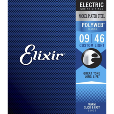 Elixir Polyweb 鍍鎳 0946 客製輕型電吉他弦 + Castle 彈片, 12025, 單一顏色, 1個