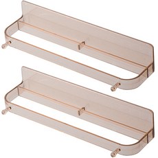 solve living 透明室內浴室客廳家用拖鞋架置物整理架, 橘色, 2個