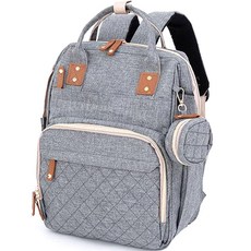 Fogman智能尿布包背包保溫USB兒童護理嬰兒行李袋, 灰色 - 智能尿布包