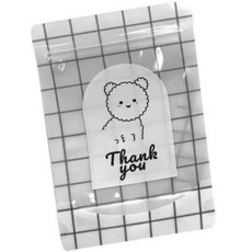 티나피크닉 격자지퍼백 멍멍이스티커 생일 답례품 구디백 세트 중, 혼합색상, 1세트