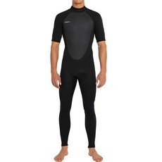 O'NEILL 男款Reactor 2 3/2mm背帶短袖全WET防寒衣 3013181, A00 黑色