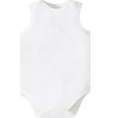 Bebeniz 嬰幼兒簡約網眼無袖包屁衣