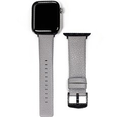 워너프 레더3 애플워치 호환 가죽 스트랩 22mm, 그레이